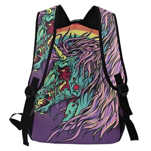 Zombie Unicorn Retro Astronaut Backpack Bookbag Daypack