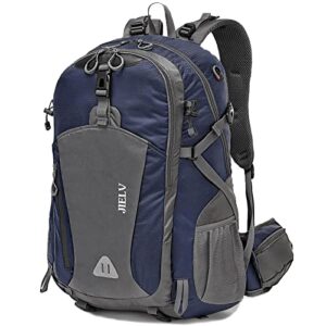jielv hiking backpack 45l waterproof camping backpack daypack lightweight outdoor sport travel for men women(blue)