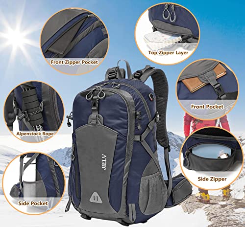 JIELV Hiking Backpack 45L Waterproof Camping Backpack Daypack Lightweight Outdoor Sport Travel for Men Women(Blue)