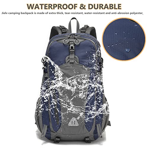 JIELV Hiking Backpack 45L Waterproof Camping Backpack Daypack Lightweight Outdoor Sport Travel for Men Women(Blue)