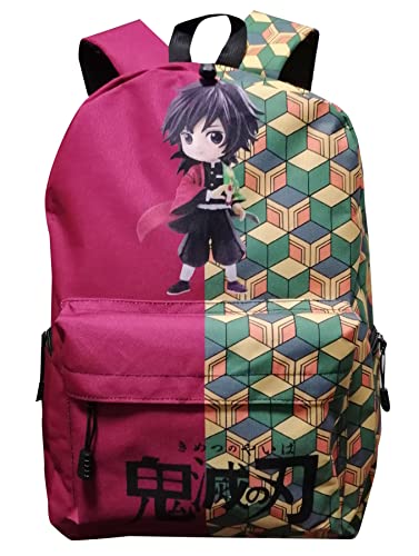 XIXISA 18 INCH Anime Tomioka Giyuu Backpack with Pencil Case, Demon Slayer Backpacks Bookbag Schoolbag Daypack for Teens Large Capacity Travel Bag (18 INCH, Tomioka Giyuu)