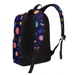 Ewobicrt Cartoon Planet Backpack 16.7 inch Large Cute Laptop Bag Casual Daypack Bookbag for Work Travel Camping