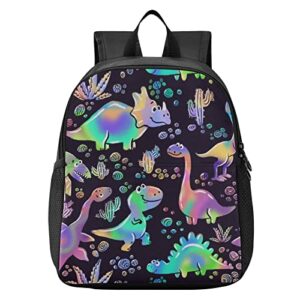toddlers backpack rainbow dinosaurs bookbag for kid aged 3-6 preschool kindergarten