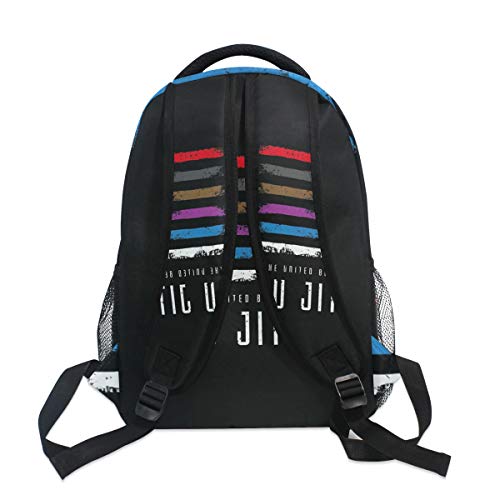 Backpack with Cool Belts Of Jiu Jitsu BJJ Print, School College Travel Bags Halloween Christmas Gifts for Boys Girls