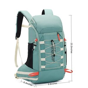 40L Lightweight Waterproof Hiking Backpack with Rain Cover,Outdoor Sport Travel Daypack for Cycling Skiing Camping Climbing (Mint Green)