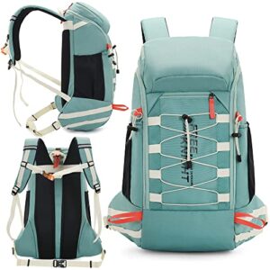 40L Lightweight Waterproof Hiking Backpack with Rain Cover,Outdoor Sport Travel Daypack for Cycling Skiing Camping Climbing (Mint Green)