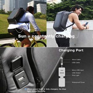 Kingsons Beam Backpack - The Most Advanced Solar Power Backpack - Waterproof, Anti-Theft Laptop Bag