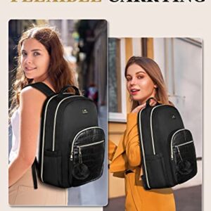 17 Inch Laptop Backpack Women, TSA Large Travel Computer Bag with USB Charging Port, Water Resisatnt Anti-Theft Work Business College School Bookbag, Fashion Crocodile Tote Purse for Girls, Nurse