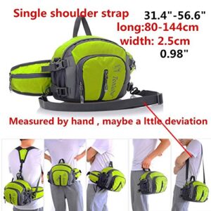 XianYingXu Multifunctional Water Resistant Outdoor Waist Pack Backpack Shoulder Bag Daypack with Water Bottle Pockets Waist Bag Fanny Pack for Running/Hiking/Camping/Cycling/Traveling (Black)