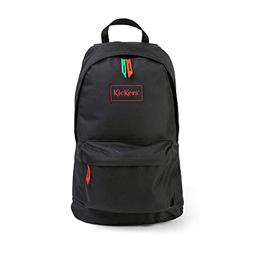 Kickers Unisex's School Backpack Nylon, Black, 20 litres