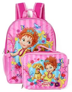 disney fancy nancy 16′ backpack with detachable matching lunch box