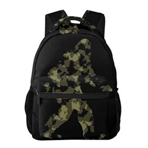camo camouflage bigfoot school bookbag for boys girls computer backpacks book bag travel hiking camping daypack