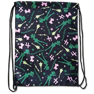 sailor moon drawstring backpack – sailor jupiter pattern