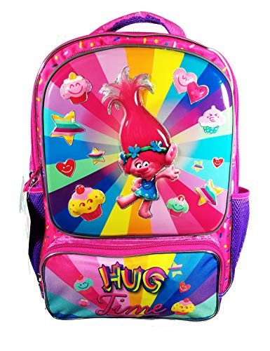 Trolls Large 16" BACKPACK - 3D Hard Shell Front