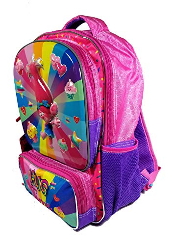 Trolls Large 16" BACKPACK - 3D Hard Shell Front