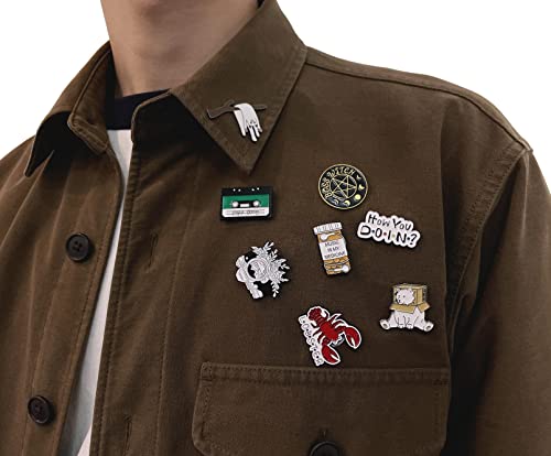 SINCCO 20 PCS Cute Enamel Backpack Pins, Funny Enamel Pins Bulk Set Cool Button Pins Aesthetic Brooch Lapel Pins Anime for Backpacks, Jackets, Hats, Kids, Girls, Gifts