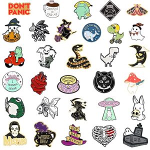 SINCCO 20 PCS Cute Enamel Backpack Pins, Funny Enamel Pins Bulk Set Cool Button Pins Aesthetic Brooch Lapel Pins Anime for Backpacks, Jackets, Hats, Kids, Girls, Gifts