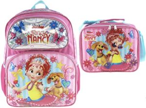 fancy nancy ‘pretty butterfly’ 16″ backpack and matching insulated lunch bag