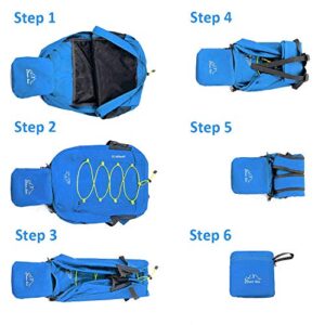 CLEVER BEES 25L Outdoor Ultralight Foldable Backpack for Campaing Hiking Travelling (Skyblue)