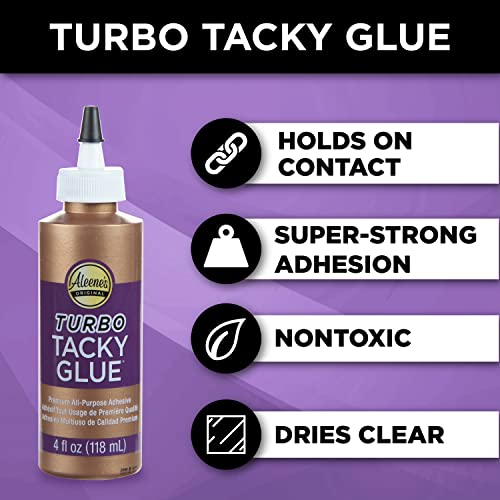 Aleene's Turbo Tacky Glue, 4 FL OZ - 3 Pack, Multi