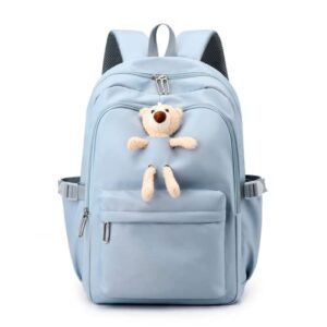 huihsvha kawaii backpack, 18 inch large capacity aesthetic school laptop bag, casual travel daypack for teens girls students