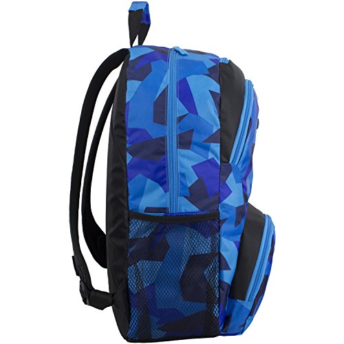 FUEL Spacious Backpack with Interior Laptop/Table Sleeve, Pacific Blue/JS Shapes Print