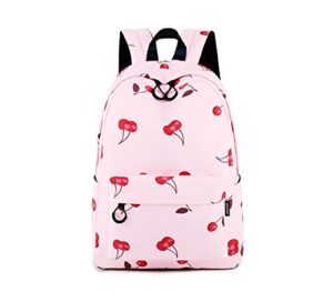acmebon waterproof stylish school backpack for teen girl roomy backpack purse for women cherry
