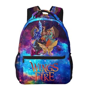 casual daypack fire_dragon_wings backpacks water resistant school bags lightweight large capacity