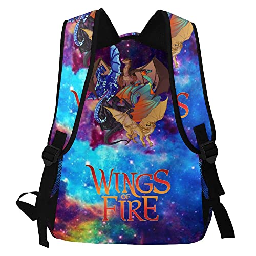 Casual Daypack Fire_Dragon_Wings Backpacks Water Resistant School Bags Lightweight Large Capacity