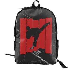 Karate-Backpack, Laptop Backpack Gym Bags Black School Bookbags Travel Daypack For Women Men Boys Girls Vontako, One Size