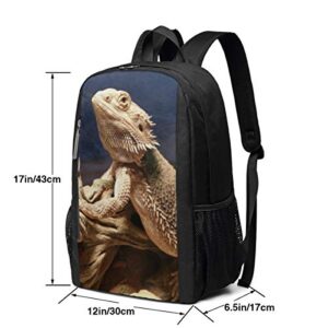 Bearded Dragon Casual Backpack Business Outdoor Travel Camping Bags Notebook for Women Men