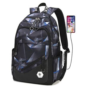 sopnorm boys school backpack kids black bookbag for middle school waterproof teens casual daypack lightweight travel bag for men