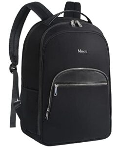 mancro laptop backpack for men, 15.6 inch business travel backpack airline approved computer bag, college student bookbags backpacks for school,travel gift for men, black