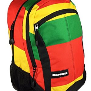 HBCali California Rasta Backpack with Padded Straps