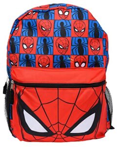 marvel spider-man 16″ backpack cargo bag all over print side mesh pockets