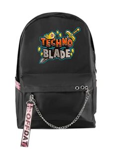 technoblade laptop backpack college bookbag for women men travel backpack school backpack with usb charging port (black 3)