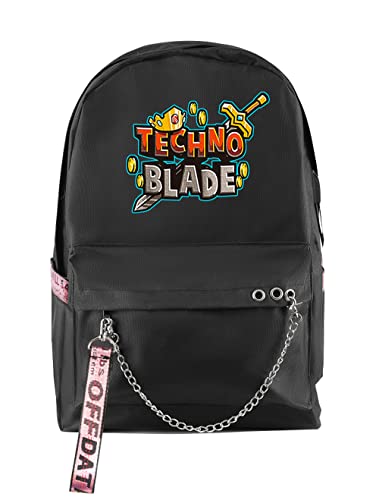 Technoblade Laptop Backpack College Bookbag for Women Men Travel Backpack School Backpack with USB Charging Port (Black 3)