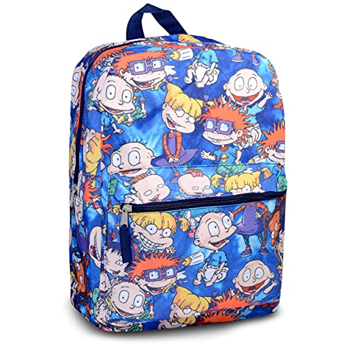 Nickelodeon Rugrats School Backpack For Kids - 2 Pc Bundle With Rugrats School Bag And Retro Nick Shop Stickers For Boys And Girls | Rugrats School Supplies Set, 16 inch