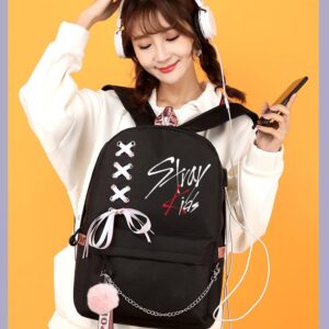 LOVEAngeler Stray Kids Backpack Colleage Bookbag School Bag Casual Daypack Stray Kids Merchandise Mochila For Girls