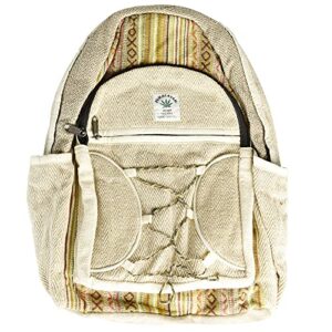 threadheads himalayan hemp laced front backpack – 13″ x 18″