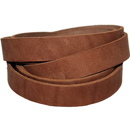 TOFL Leather Strap Medium Brown ¾ Inch Wide 72 Inches Long