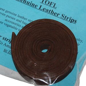 TOFL Leather Strap Medium Brown ¾ Inch Wide 72 Inches Long