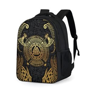 Legendnatoo Viking God of War Backpacks Cool Hiking Backpack Durable College School Backpack for Unisex Students Fits 14 Inch Laptop bright gray One Size