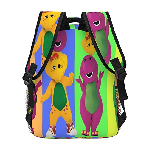 ORPJXIO Backpack Barney Show and Friends Double Shoulder Bag for Unisex Laptop Bagpack Large Capacity Travel Backpack for Hiking Work Camping