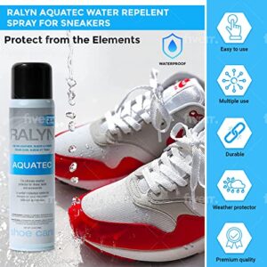 Ralyn Aquatec Shoe Protector Spray | Sneaker Protector Spray Waterproof & Stain Protector for Shoes, Leather, Oiled Leather, Suede, Nubuck, Fabric & Microfibers Shoes - 7oz