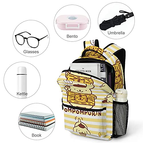 Po-mPo-mPu-rin backpack knapsack withe side pokect Oxford cloth suitable for hiking camping picnic