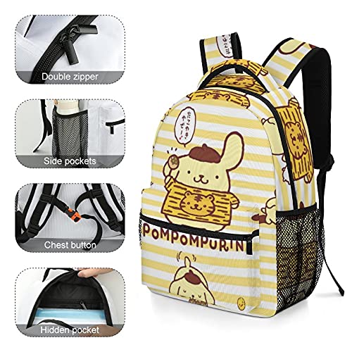 Po-mPo-mPu-rin backpack knapsack withe side pokect Oxford cloth suitable for hiking camping picnic