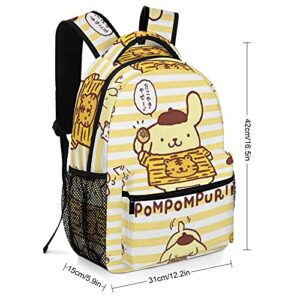 Po-mPo-mPu-rin backpack knapsack withe side pokect Oxford cloth suitable for hiking camping picnic