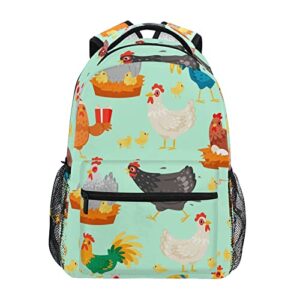 suabo chickens laptop backpack for school students tablet travel school bag for teens boys girls