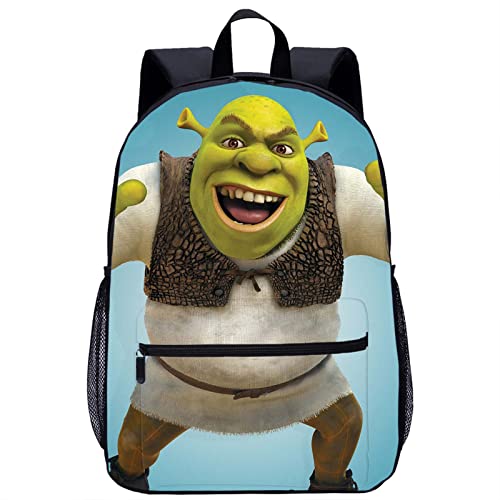 KBIKO-zxl Teens Boys Shrek School Bookbag Large Capacity Laptop Daypack Lightweight Travel Rucksack for Outdoor